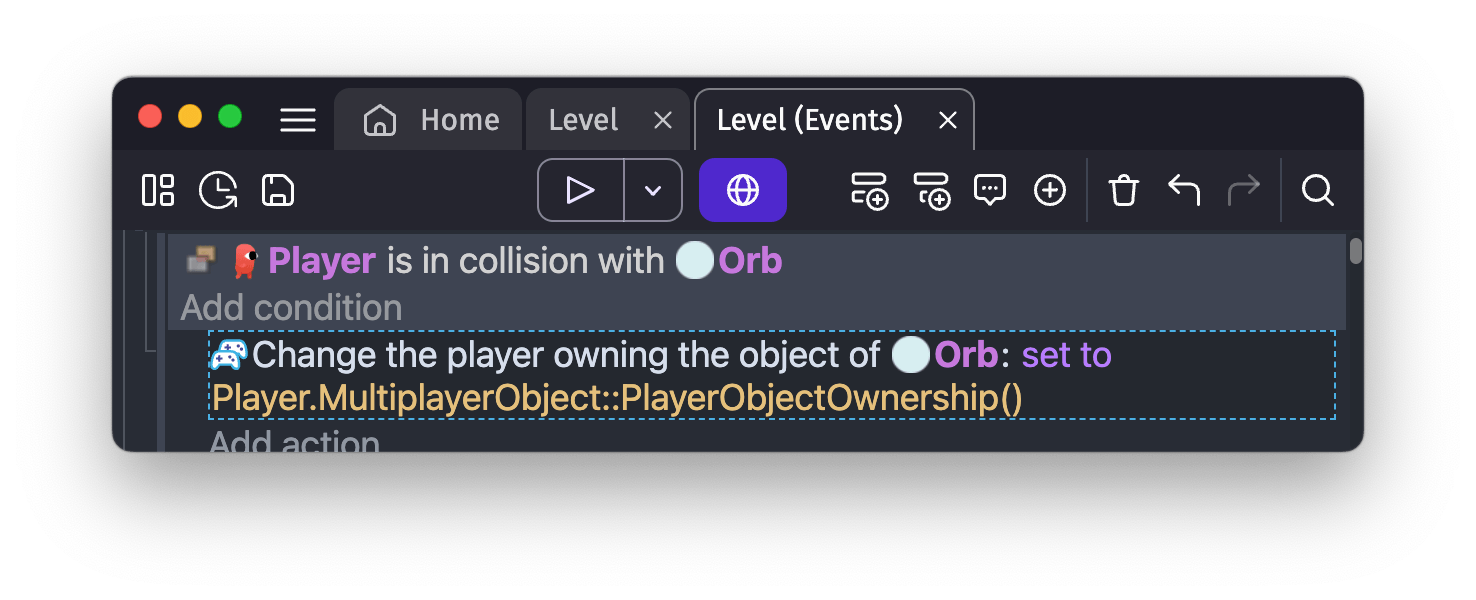 Example of applying ownership with an expression